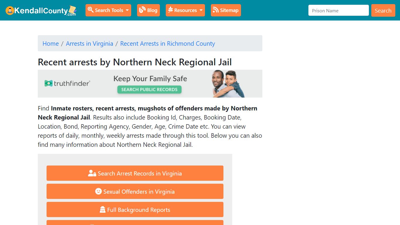 Recent arrests by Northern Neck Regional Jail - The Inmate Search